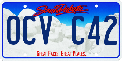 SD license plate 0CVC42