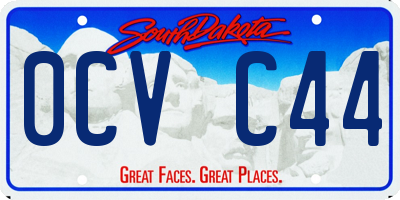 SD license plate 0CVC44