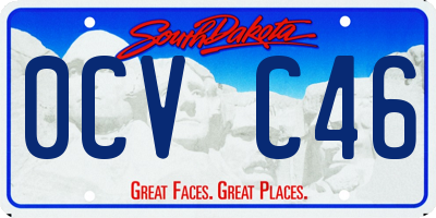 SD license plate 0CVC46