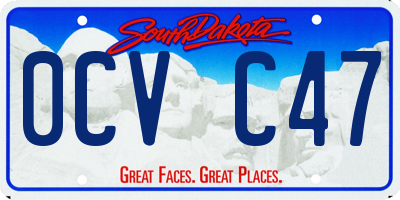 SD license plate 0CVC47
