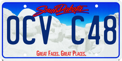 SD license plate 0CVC48