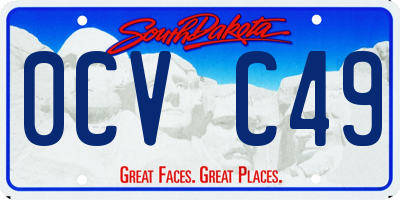 SD license plate 0CVC49