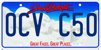 SD license plate 0CVC50