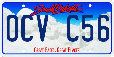 SD license plate 0CVC56