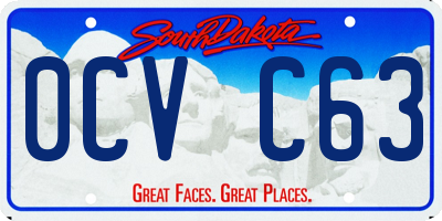 SD license plate 0CVC63
