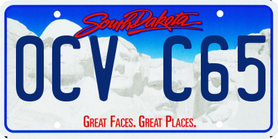 SD license plate 0CVC65