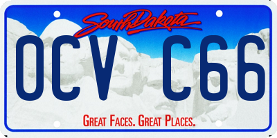 SD license plate 0CVC66