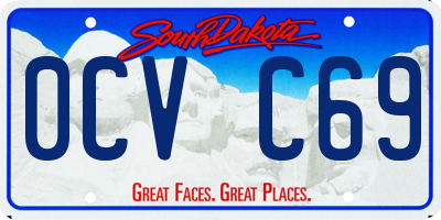 SD license plate 0CVC69