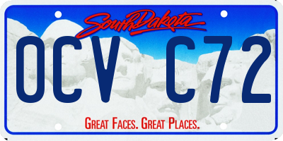 SD license plate 0CVC72