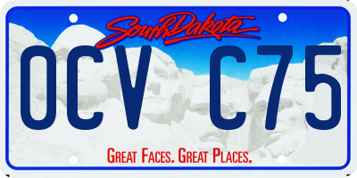 SD license plate 0CVC75