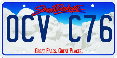 SD license plate 0CVC76