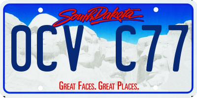 SD license plate 0CVC77
