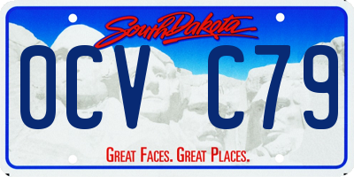 SD license plate 0CVC79