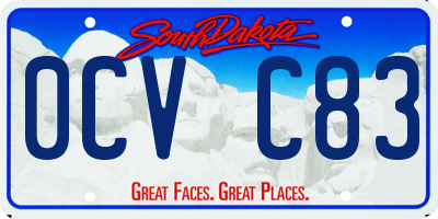 SD license plate 0CVC83