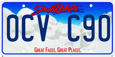 SD license plate 0CVC90