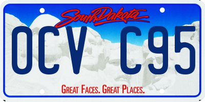 SD license plate 0CVC95