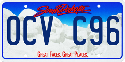 SD license plate 0CVC96