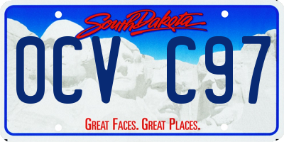 SD license plate 0CVC97