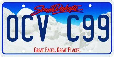 SD license plate 0CVC99