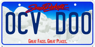 SD license plate 0CVD00