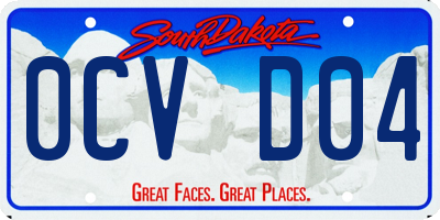 SD license plate 0CVD04