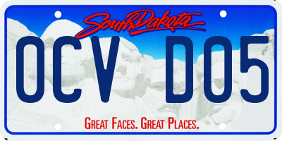 SD license plate 0CVD05