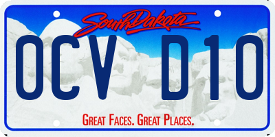 SD license plate 0CVD10