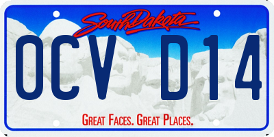 SD license plate 0CVD14