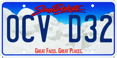 SD license plate 0CVD32