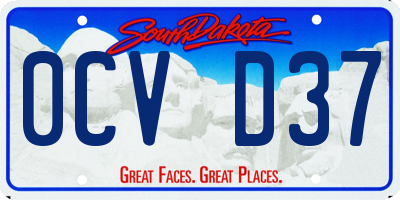 SD license plate 0CVD37