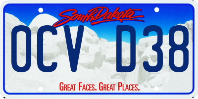 SD license plate 0CVD38