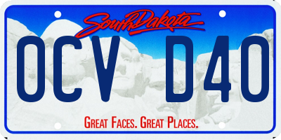 SD license plate 0CVD40
