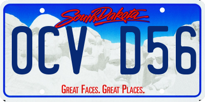 SD license plate 0CVD56