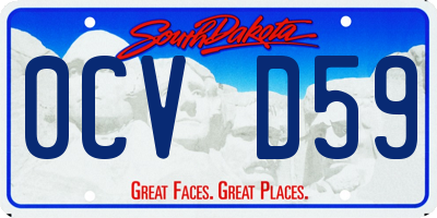 SD license plate 0CVD59