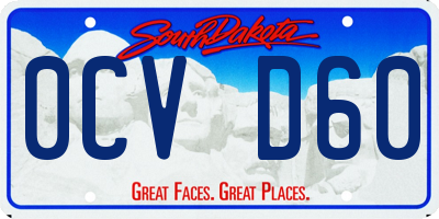 SD license plate 0CVD60