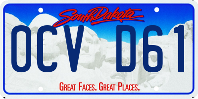 SD license plate 0CVD61
