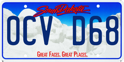SD license plate 0CVD68
