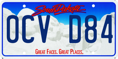SD license plate 0CVD84