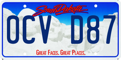 SD license plate 0CVD87