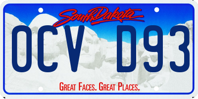 SD license plate 0CVD93