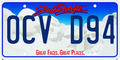 SD license plate 0CVD94
