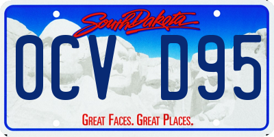 SD license plate 0CVD95