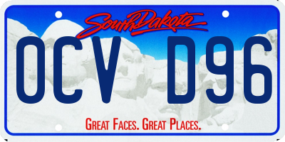SD license plate 0CVD96