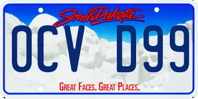 SD license plate 0CVD99