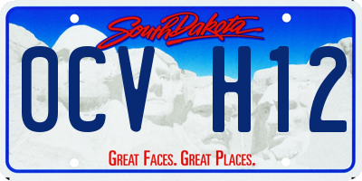 SD license plate 0CVH12