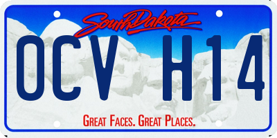 SD license plate 0CVH14