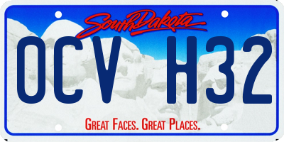 SD license plate 0CVH32