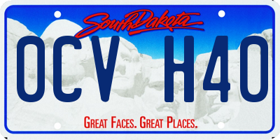 SD license plate 0CVH40