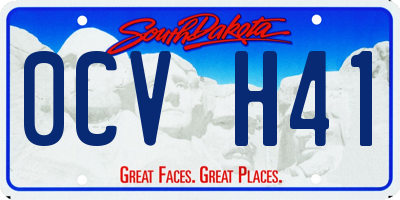 SD license plate 0CVH41