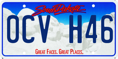 SD license plate 0CVH46